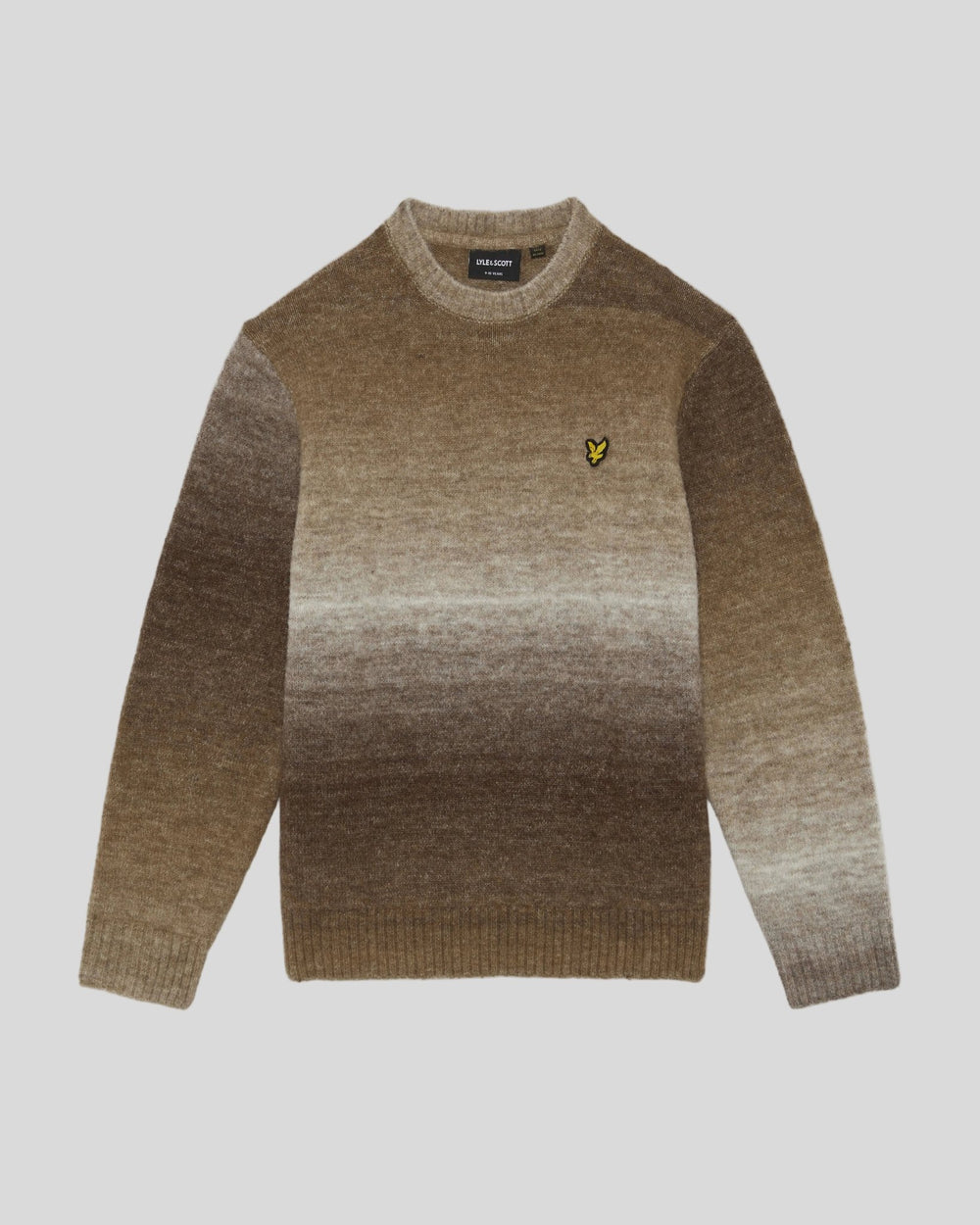 Ombre Crew Neck Jumper Ebony