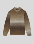 Ombre Crew Neck Jumper Ebony