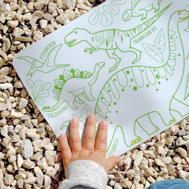 Mini Coloriage Réutilissable : Dino