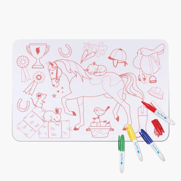 Mini Coloriage Réutilissable : Poney Club