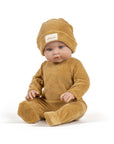 Bambinis – Ensemble Dors bien Angelo et son bonnet en velours Nikky camel