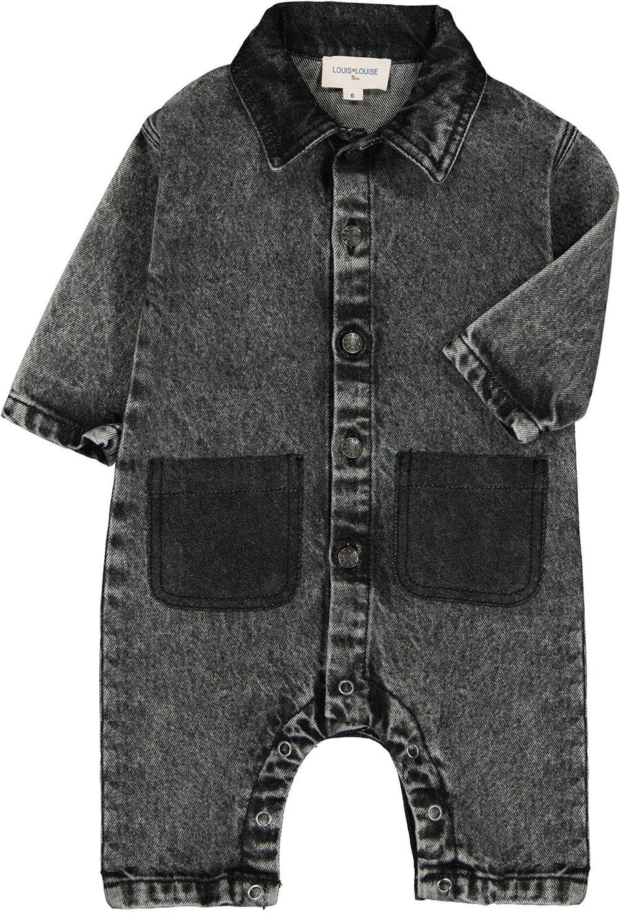 Overall Worker Washed Denim Grey