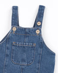 Combinaison en denim Blue Denim pour bébé, marque Play Up, vue détail matière et finitions