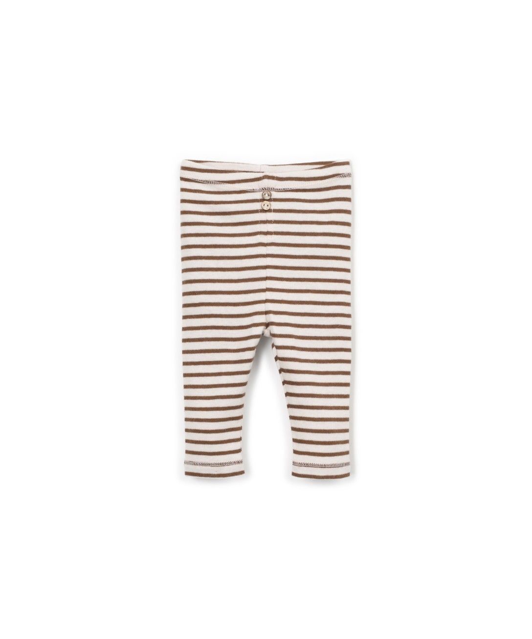 Legging côtelé rayé Tufting pour bébé, marque Play Up, vue de face