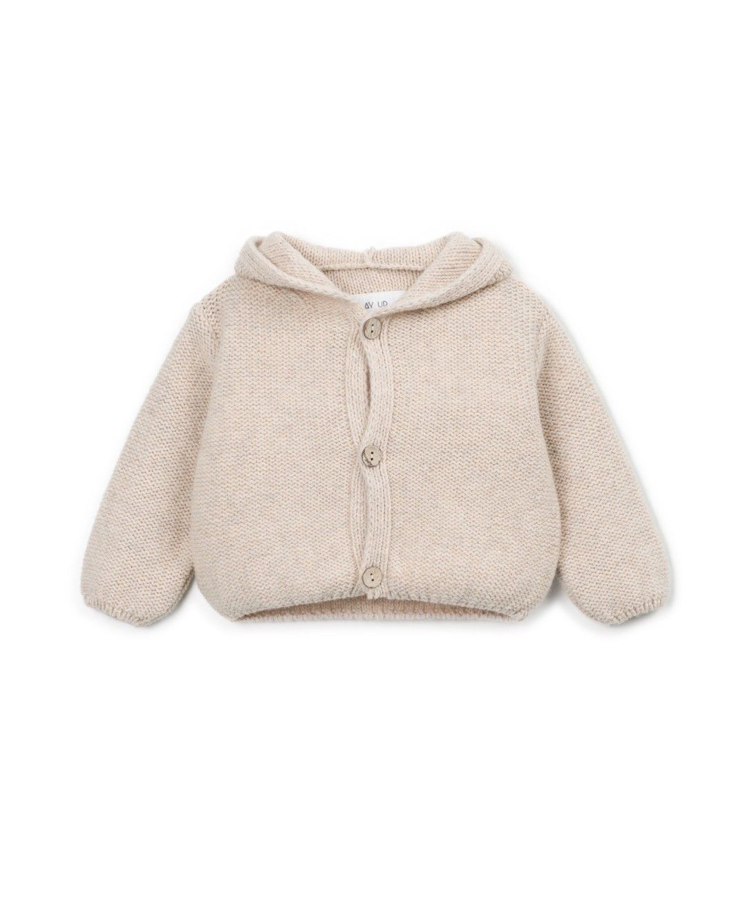 Manteau en tricot Skein pour bébé, marque Play Up, vue de face