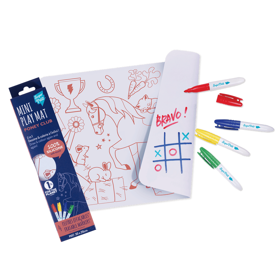 Mini Coloriage Réutilissable : Poney Club