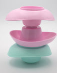6 Barques Gigognes Rose Et Turquoise 