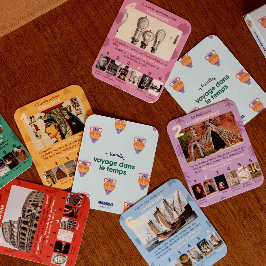 Jeu de 7 familles - Voyage dans le temps - HISTOIRE