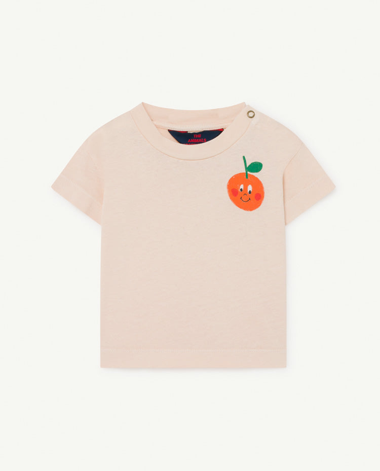 Rooster Baby T-Shirt Rose Orange