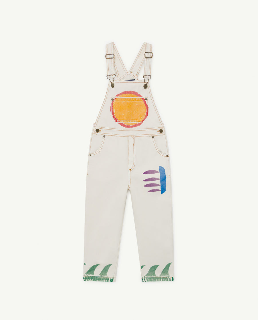 Mule Kids Dungaree White Sun