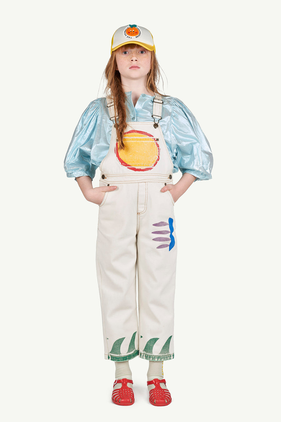 Mule Kids Dungaree White Sun