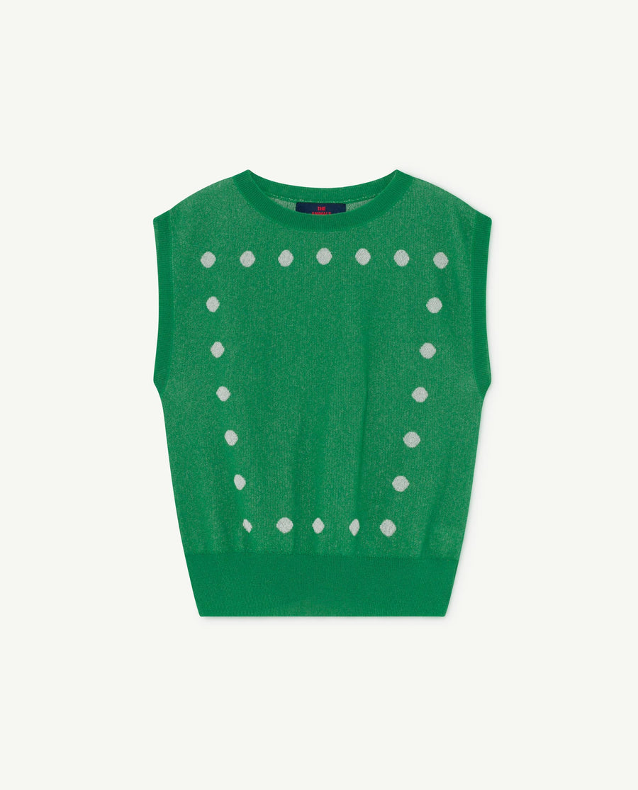 Geo Bat Kids Vest Green