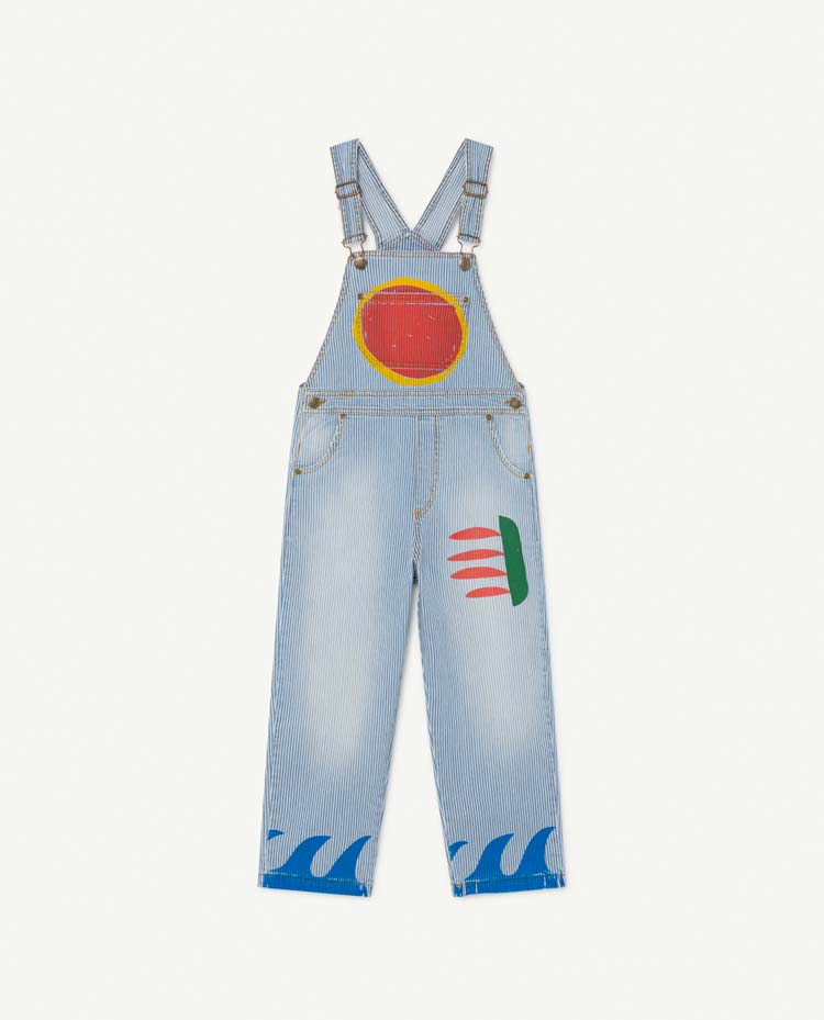 Stripes Mule Kids Dungaree Indigo Sun