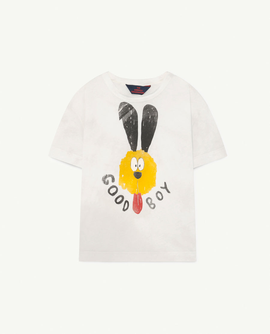 Rooster Kids+ T-Shirt White Dog