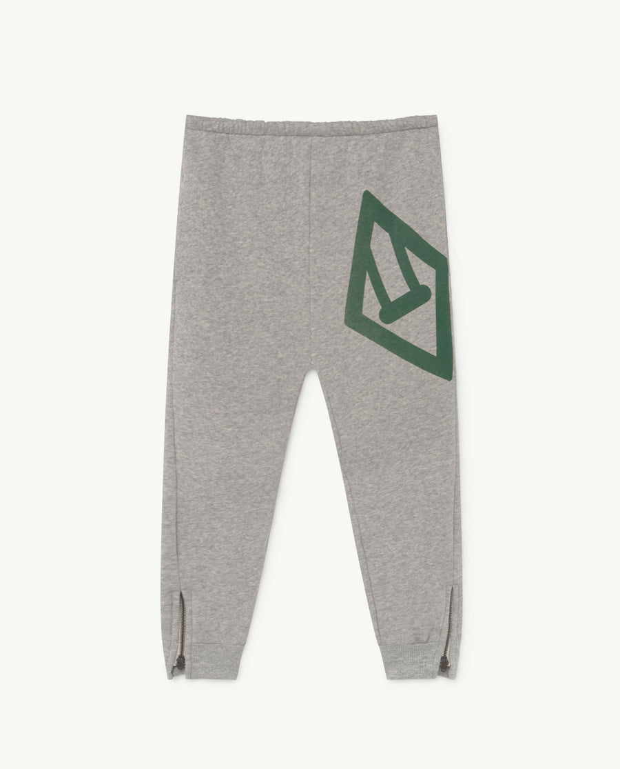 Panther Grey Heather Kids Trousers Grey Logo