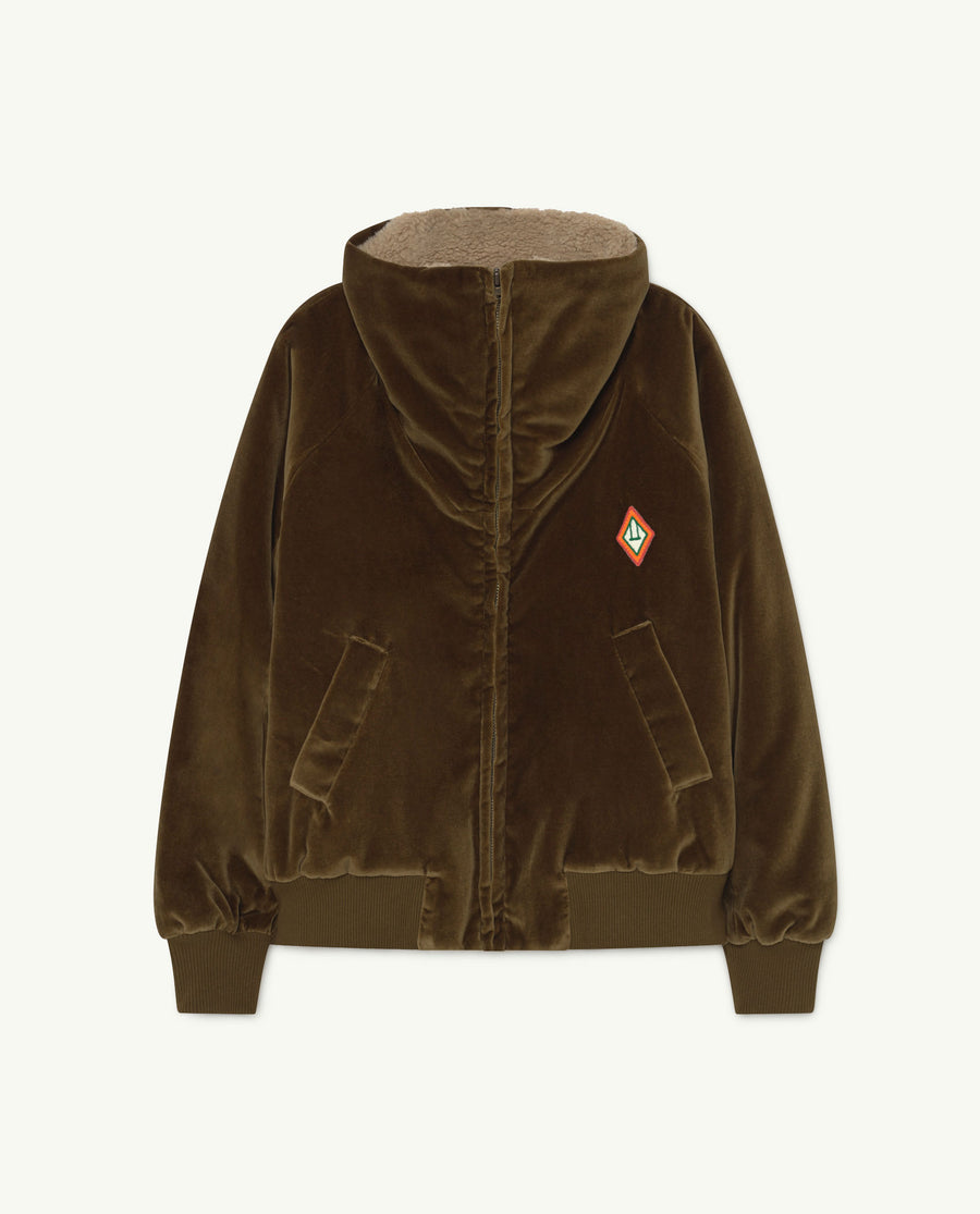 Tiger Kids Jacket Khaki Logo