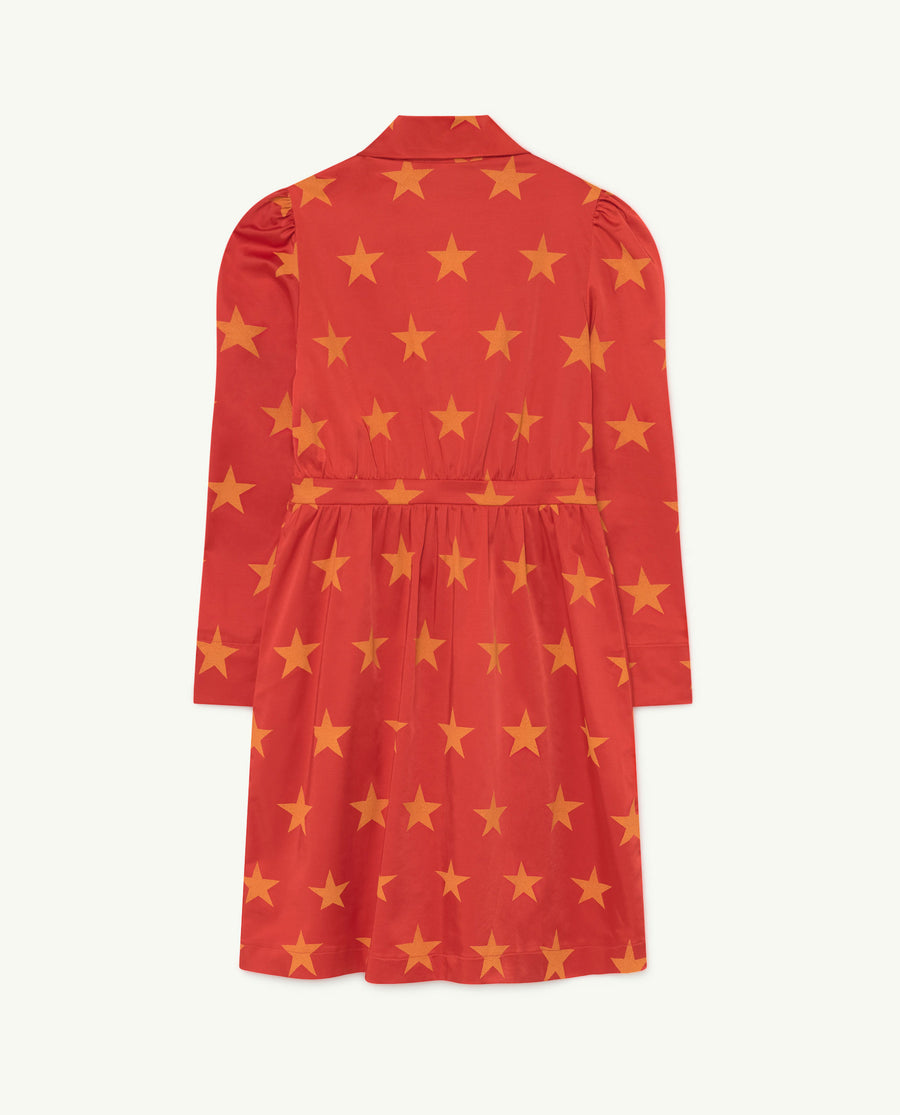 Dolphin Kids Dress Red Stars