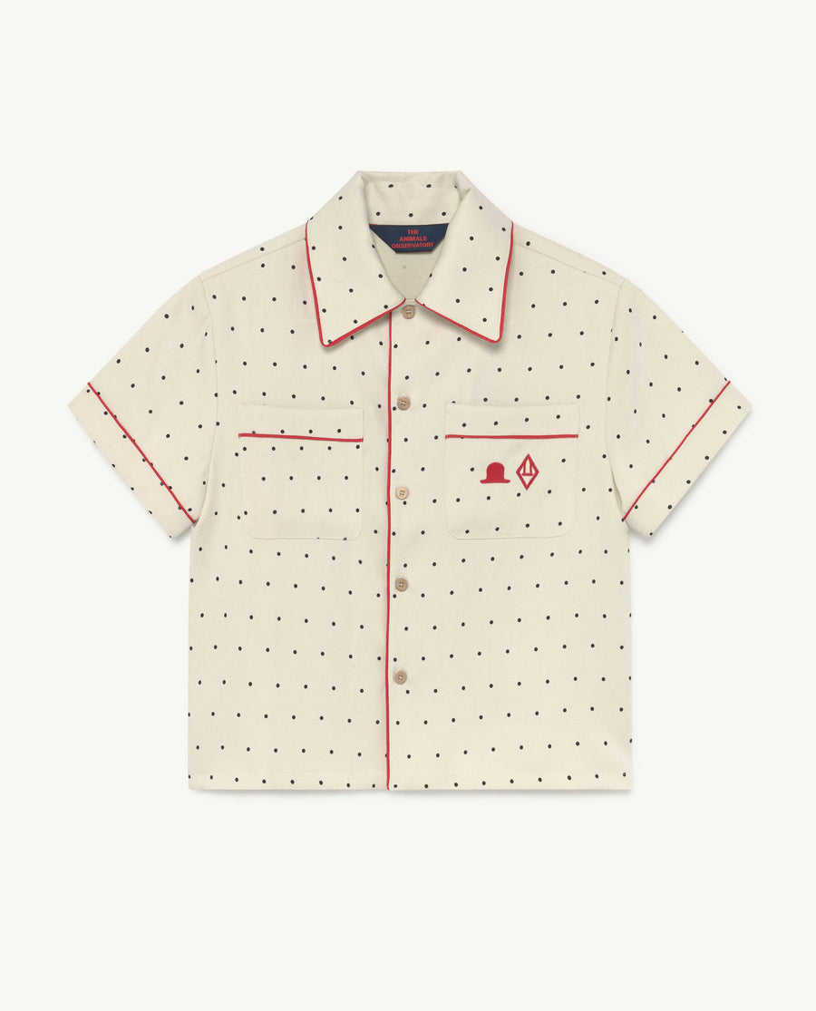 Kangaroo Twill Kids Shirt White Dots