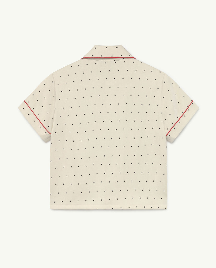 Kangaroo Twill Kids Shirt White Dots