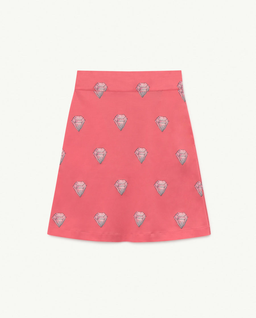 Swan Satin Kids Skirt Pink Diamonds