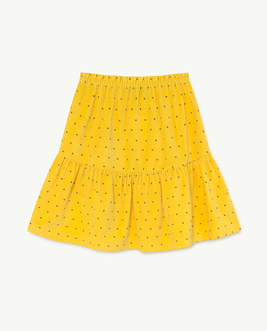 Bird Kids Skirt Yellow Dots