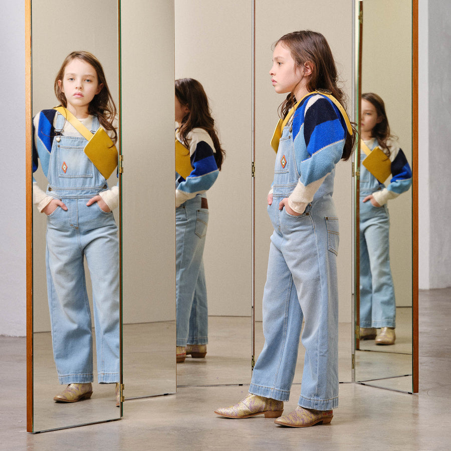 Mule Kids Dungaree Denim Logo