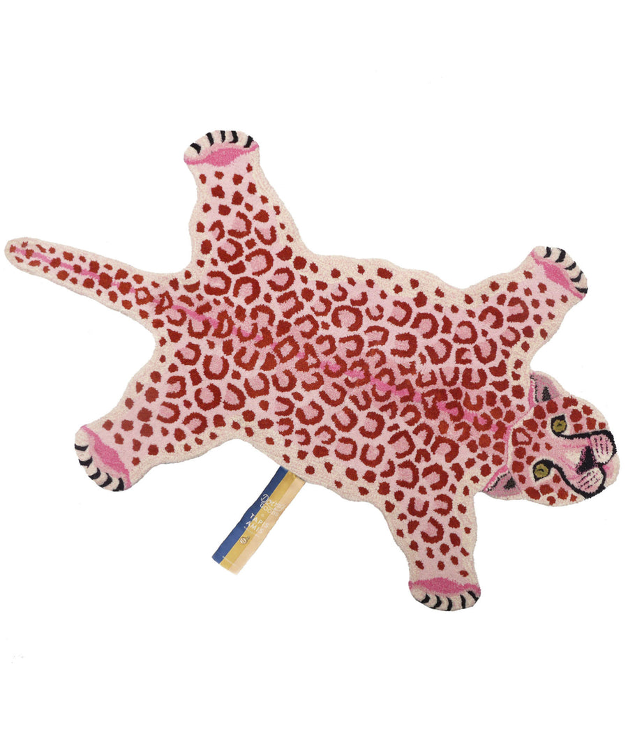 Pinky Leopard Rug Large