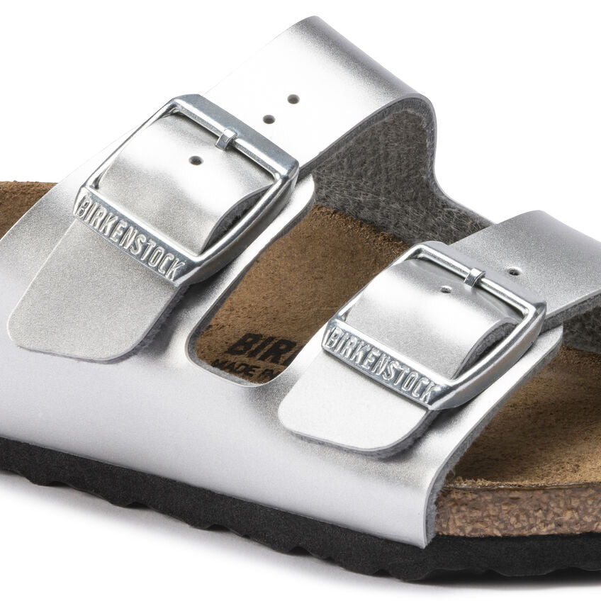 Metallic Silver Birkenstock