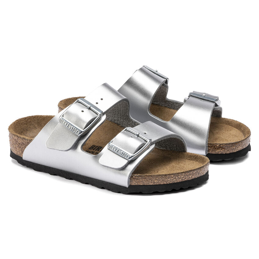 Metallic Silver Birkenstock