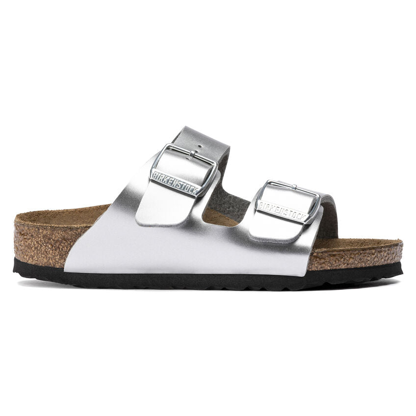 Metallic Silver Birkenstock