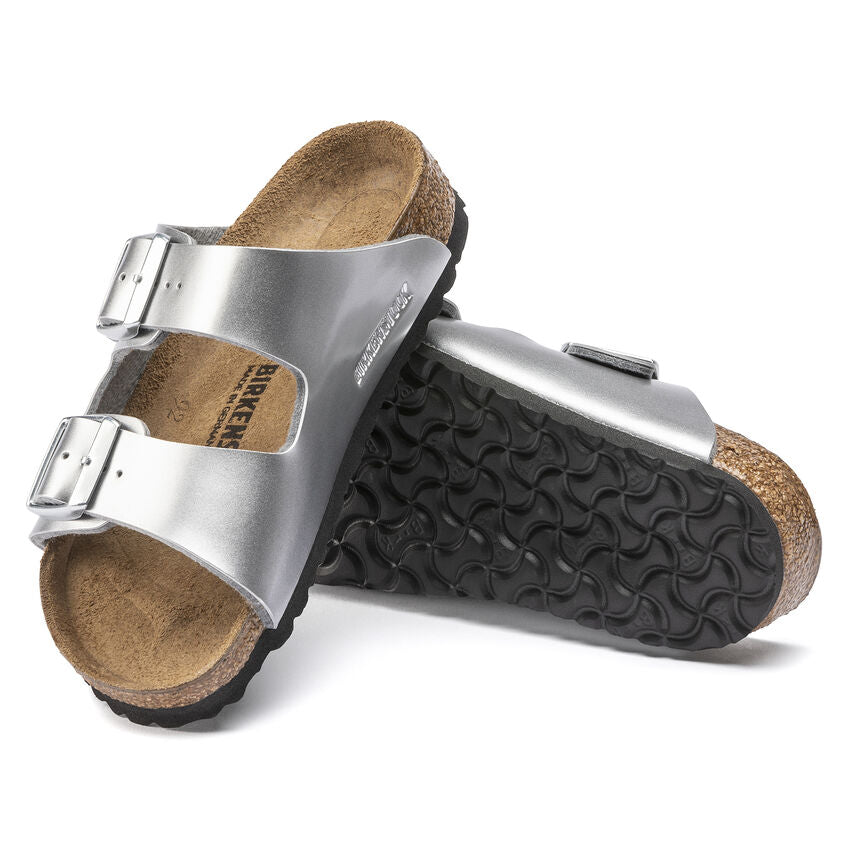 Metallic Silver Birkenstock