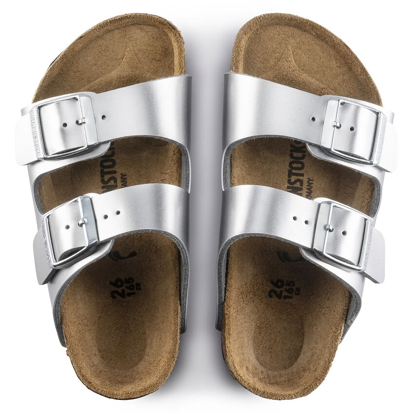Metallic Silver Birkenstock
