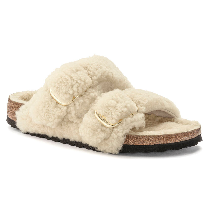 Arizona Big Buckle Shearling Teddy Eggshell