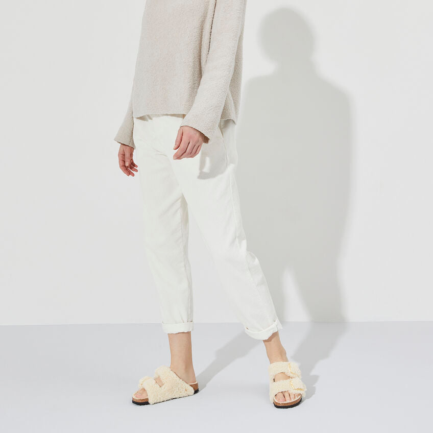 Arizona Big Buckle Shearling Teddy Eggshell