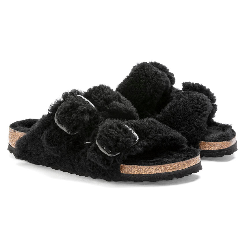 Arizona Big Buckle Shearling Teddy Black