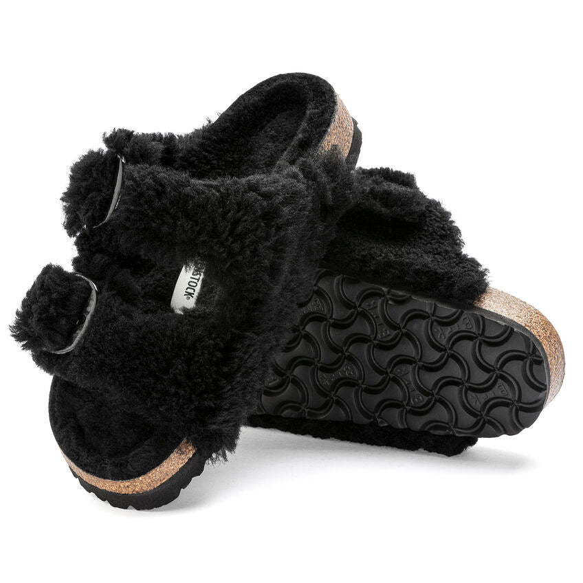 Arizona Big Buckle Shearling Teddy Black