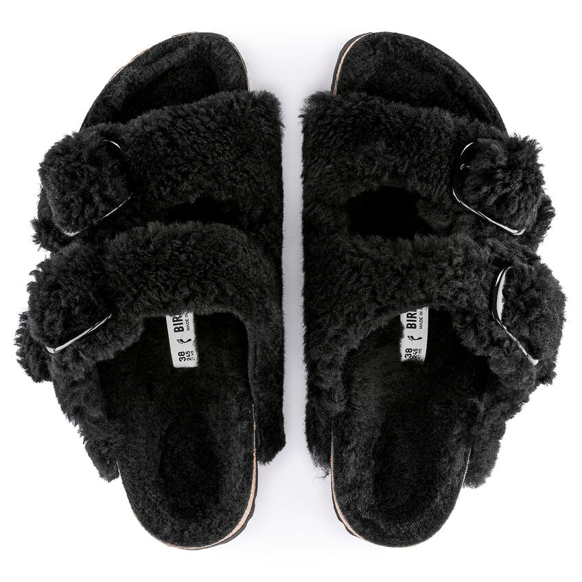 Arizona Big Buckle Shearling Teddy Black