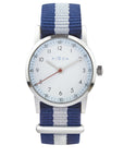 Bracelet Seul Stripe Blue Boucle Argent