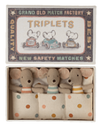 Triplets, Baby mice in matchbox