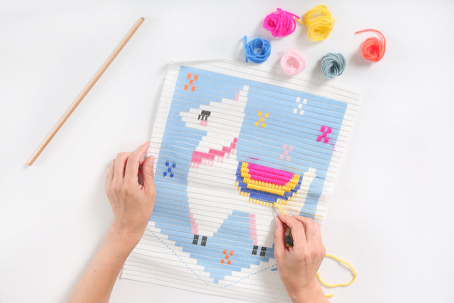 Llama Wall Art Embroidery Kit