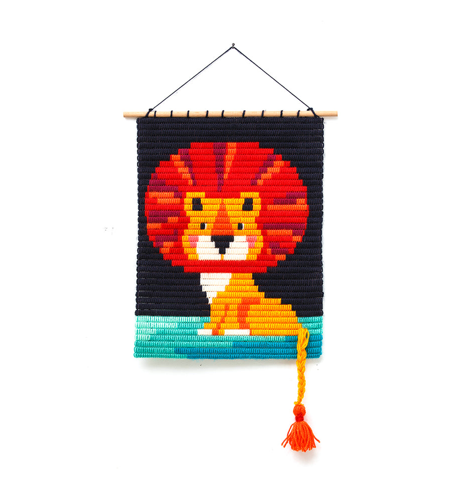 Lion Wall Art Embroidery Kit