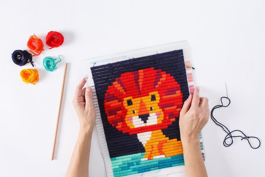 Lion Wall Art Embroidery Kit