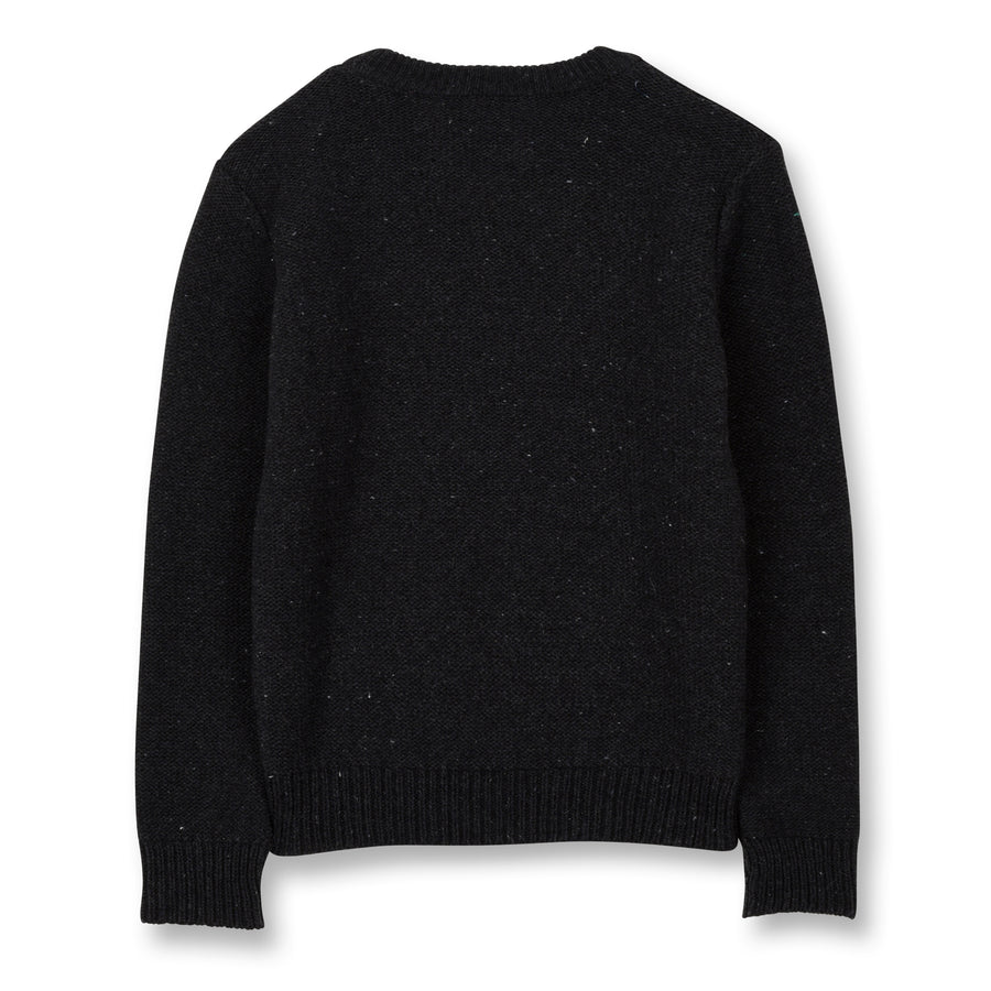 Avery Anthracite - Boy Knitted Round Neck Cable Jumper