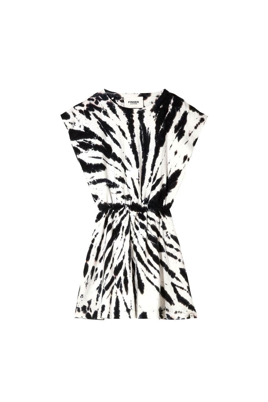 Finger in the Nose - Dresses - BILLIE Black/White Tie & Dye - Sleeveless Dress