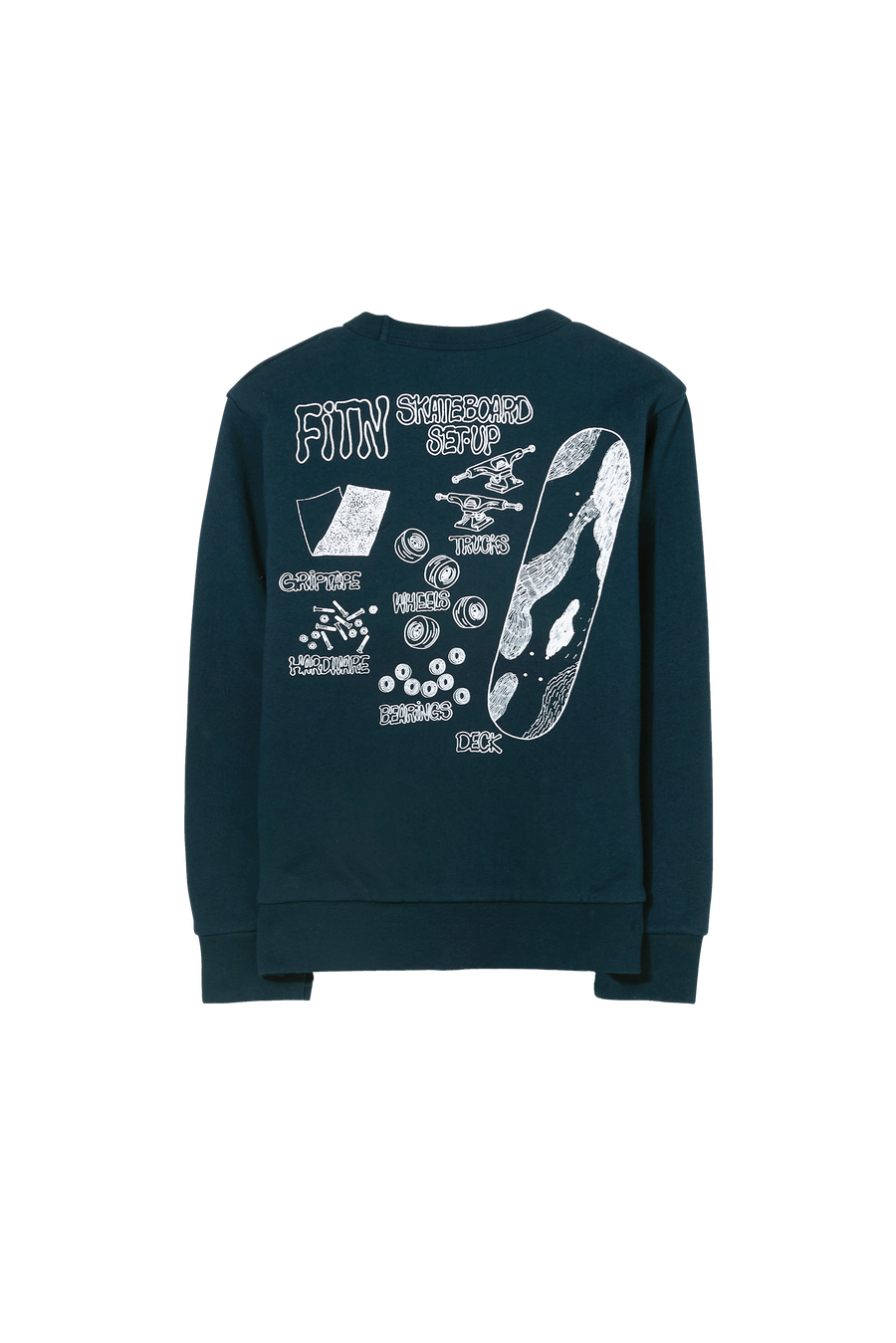 BRIAN Navy Skateboard - Crew Neck Sweatshirt