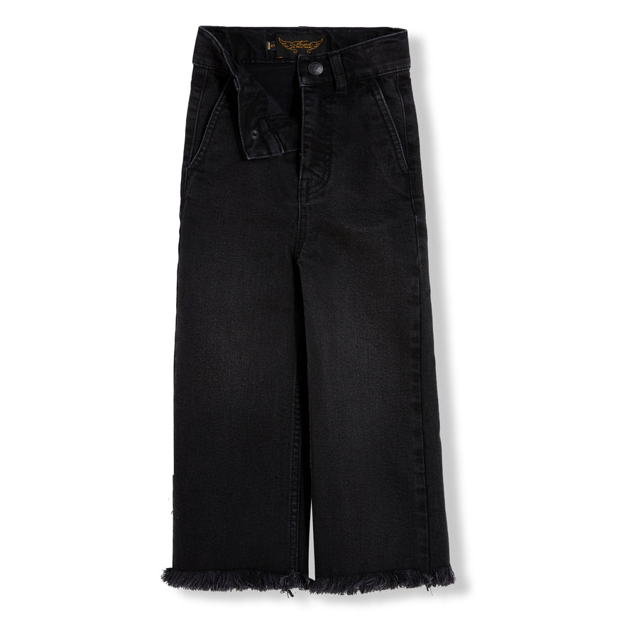 Finger in the Nose - Jeans - Used Black Loose Fit Cropped Jeans