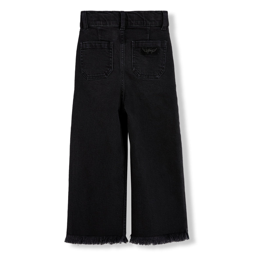 Finger in the Nose - Jeans - Used Black Loose Fit Cropped Jeans