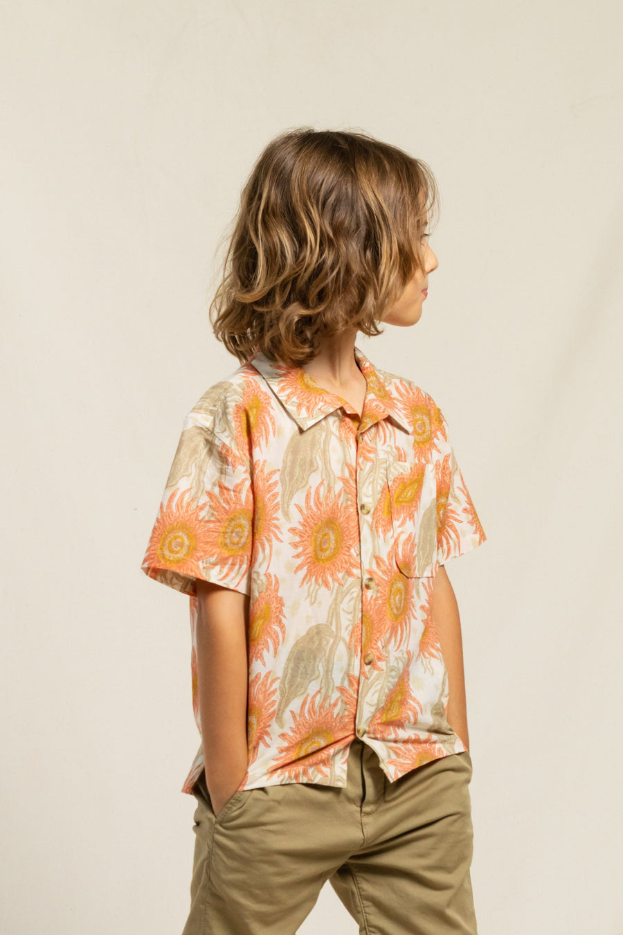 Finger in the Nose - Shirts - CHUCK Caramel Sunflower - Short Sleeve Shirt