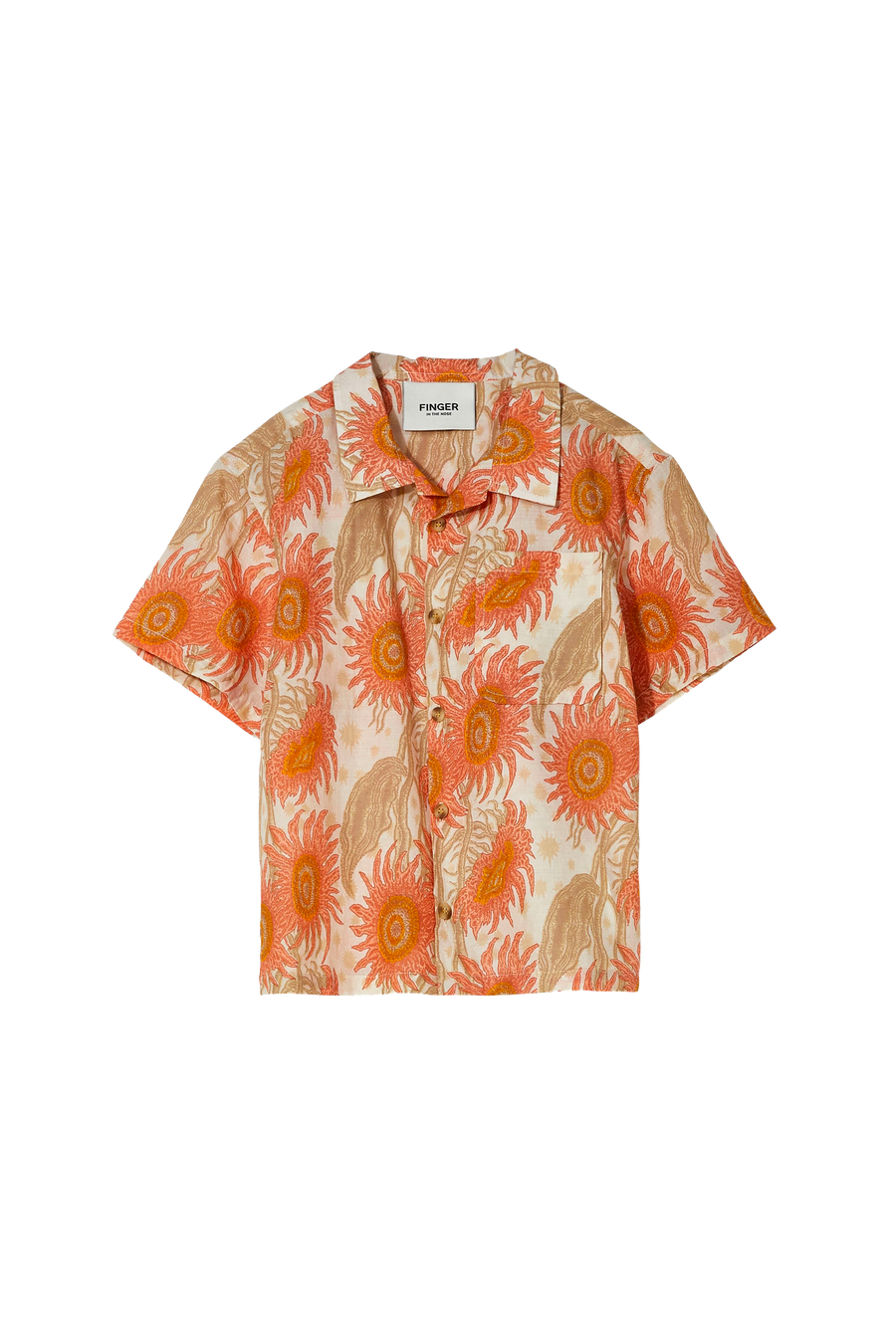 Finger in the Nose - Shirts - CHUCK Caramel Sunflower - Short Sleeve Shirt