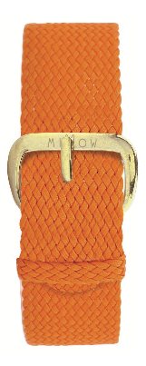 Bracelet Seul Tressé Orange Boucle Or